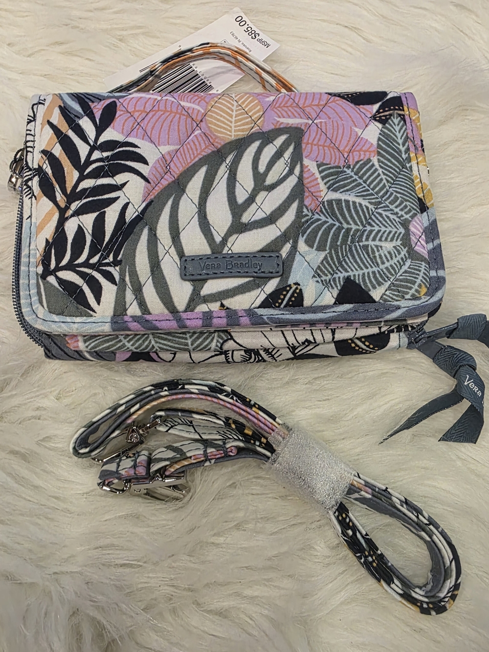 Vera Bradley RFID All In One Crossbody Pink & Black